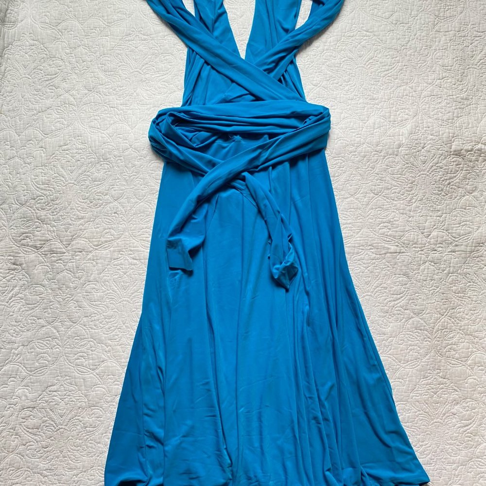 Avon Convert Into Style Dress 💙Blue Wrap Dress 💃 - Picture 7 of 10